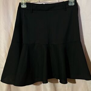 Chic Black Ruffled Mini Skirt